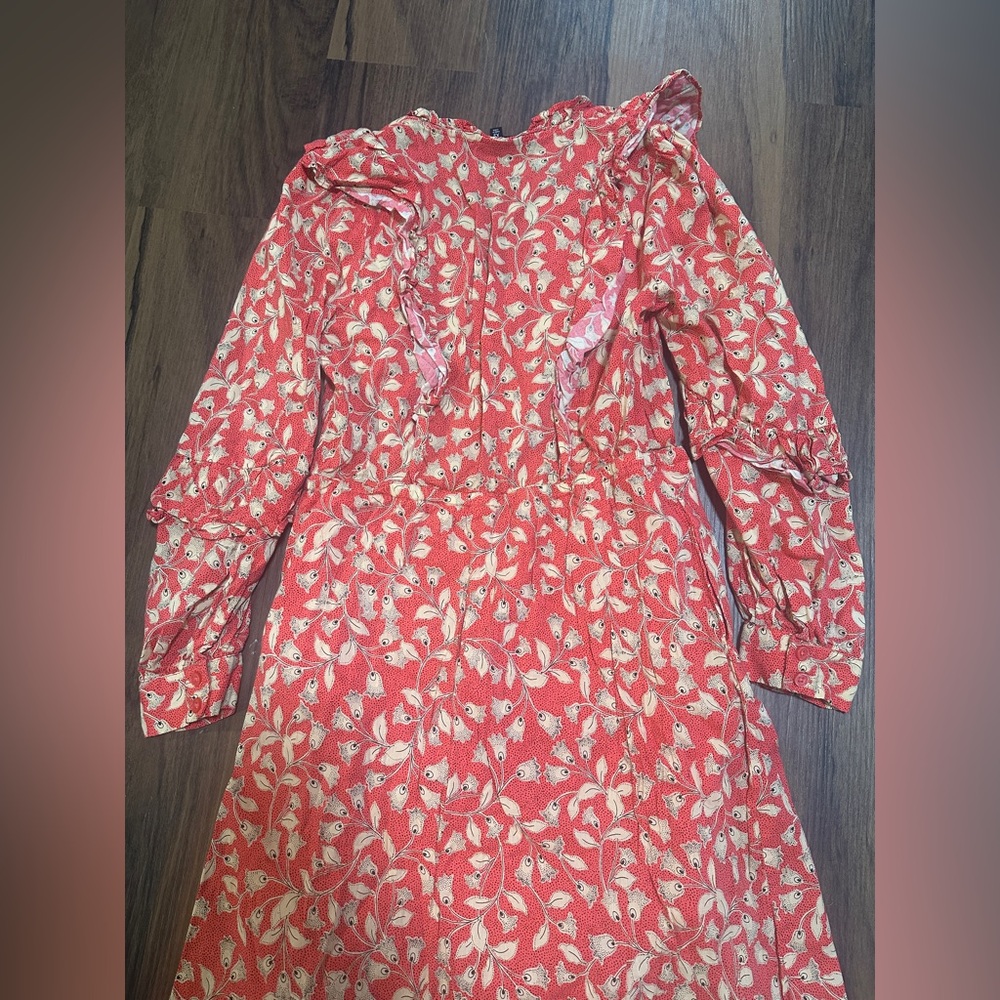 Who What Wear Floral Long Sleeve Dress - Picture 7 of 7